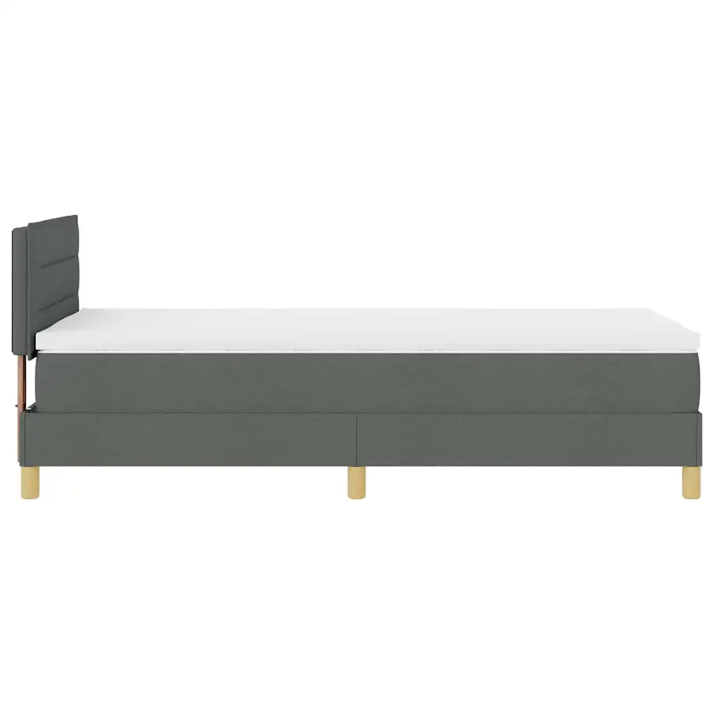 Letto a Sorgente LED Grigio scuro 90 x 200 cm Tessuto 3342332