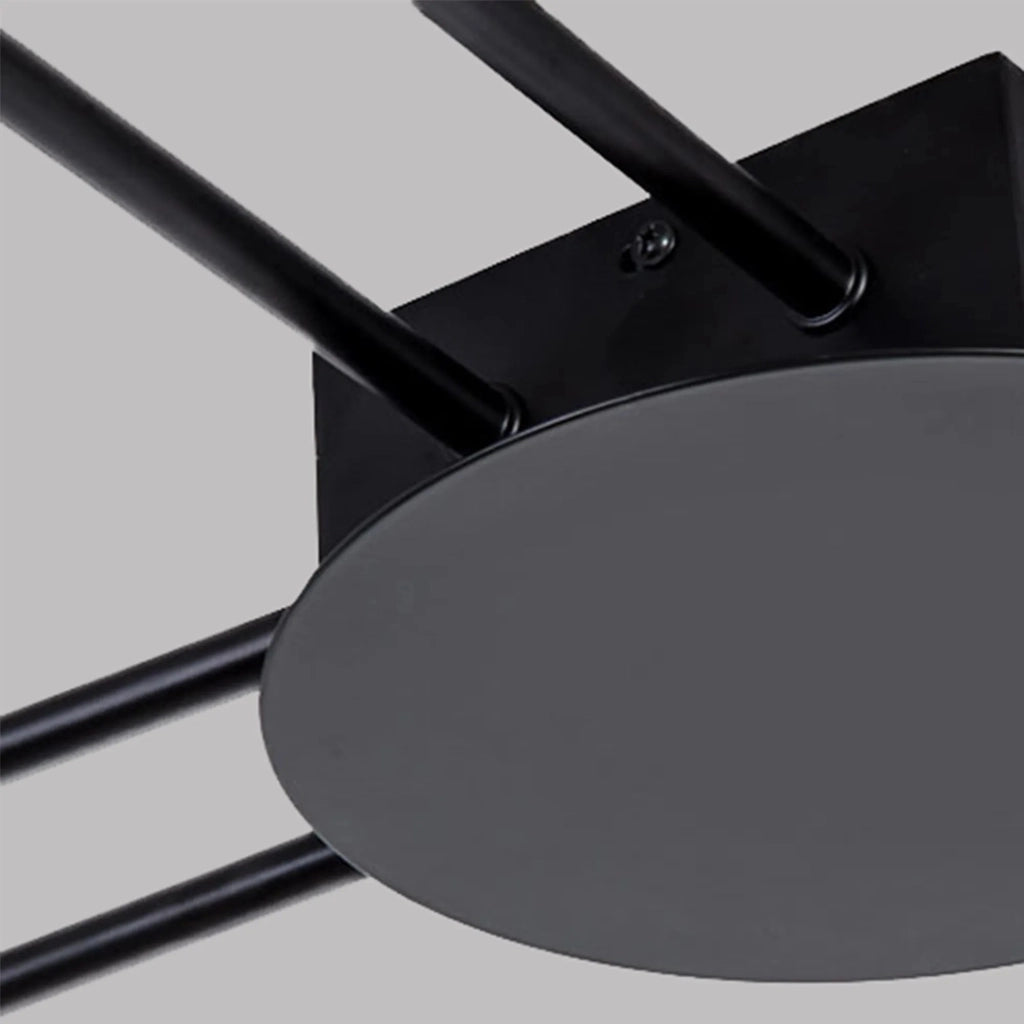 Lampada Da Soffitto 6 Punti Luce Black Led APP521-6C