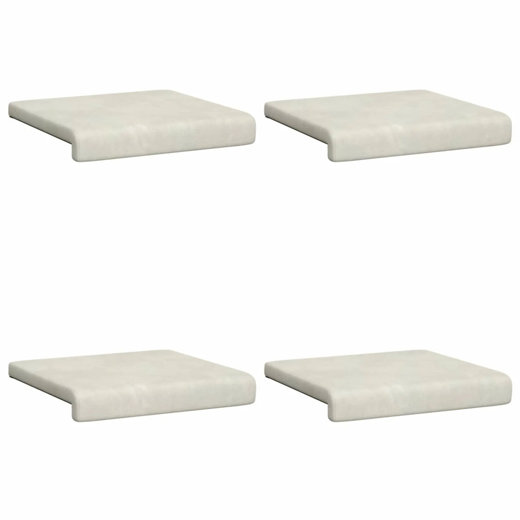 Cuscino per panchina 4 pcs Velluto Crema Profondità 35 cm 42043106