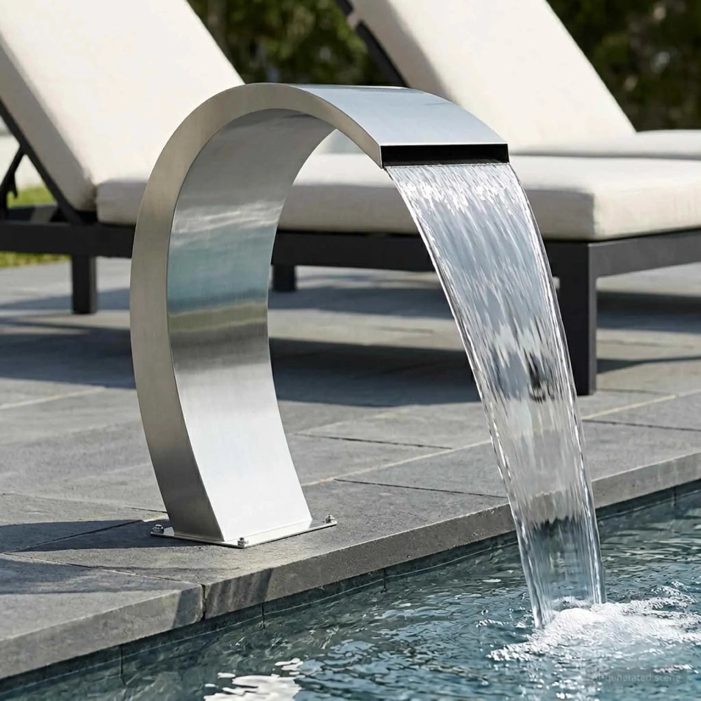 Fontana da Piscina Argento 60 x 30 x 70 cm Acciaio Inox 42039241