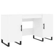 Scrivania | Tavolo da Ufficio Bianca 140x50x75 cm in Legno Multistrato