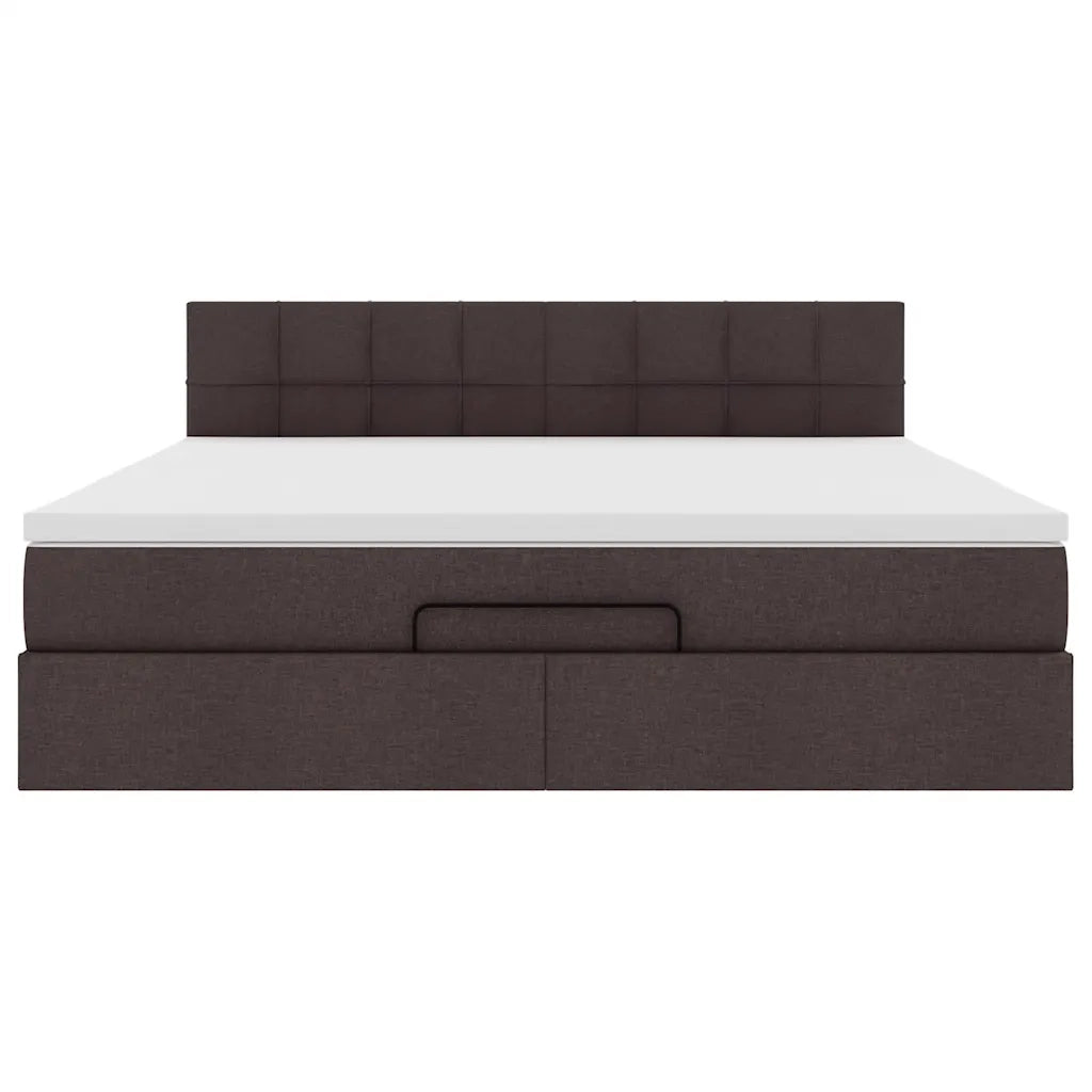 Struttura Letto Pouf con Materasso 160x200 cm in Tessuto 3311473