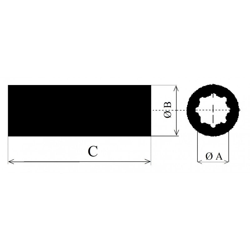 BOCCOLA SPECIALE IN RESINA Ø MM.25 RESIN SHAFT BEARING Ø MM.35