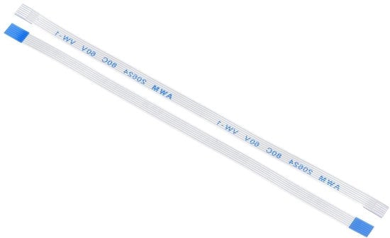 Cavo FFC FPC flessibile a 6 pin di 0,5 mm, 100 mm di lunghezza - Adatto per LCD, stampante 3D, camera, DVD