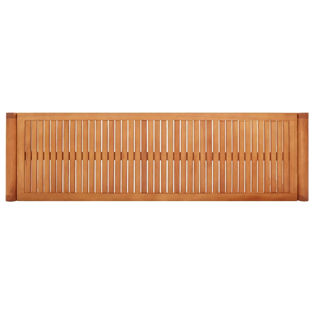 Panca da Giardino 3 Posti 150 cm Legno Massello di Eucalipto 47291