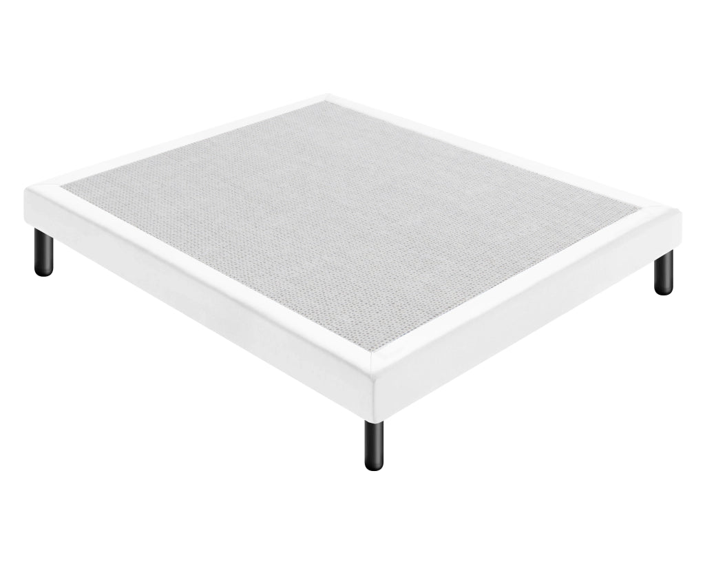 Letto Sommier Piazza e Mezza 120x190 Bianco Rivestito - Resistente fino a 120 Kg per Persona