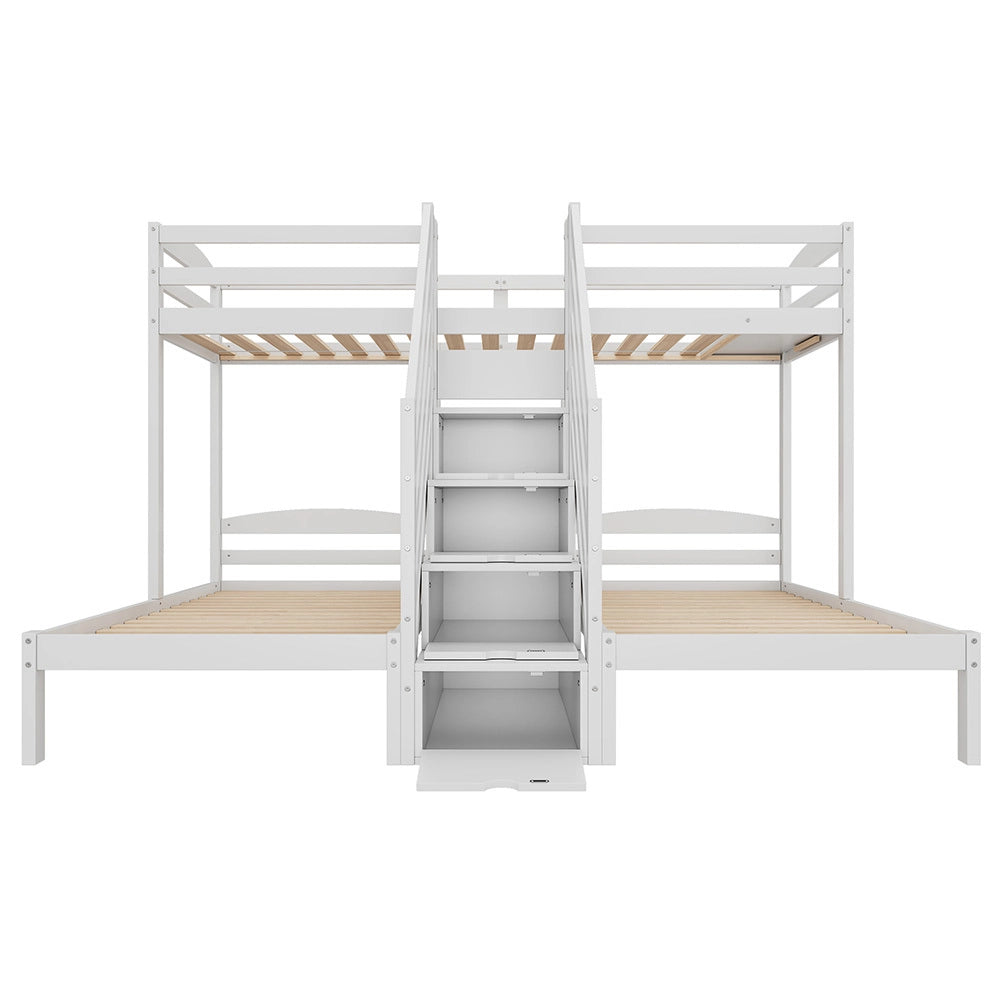 Letto a castello - Xylo - 90x200 cm 3 letti bianco