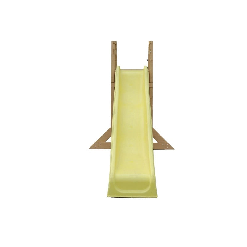 Scivolo per bambini da esterno, SCIVOLO da Giardino in Plastica per Bambini con Solida Struttura in Legno 4 Gradini. Dim
