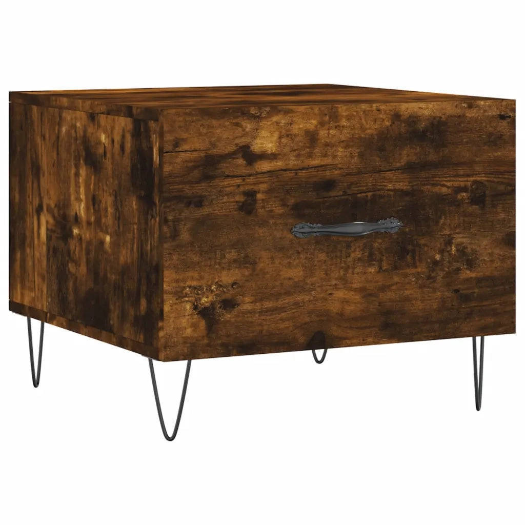 2 pz Tavolini salotto | Tavolino da caff¨¨ | Tavolino da Soggiorno Rovere Fumo 50x50x40cm Legno Multistrato
