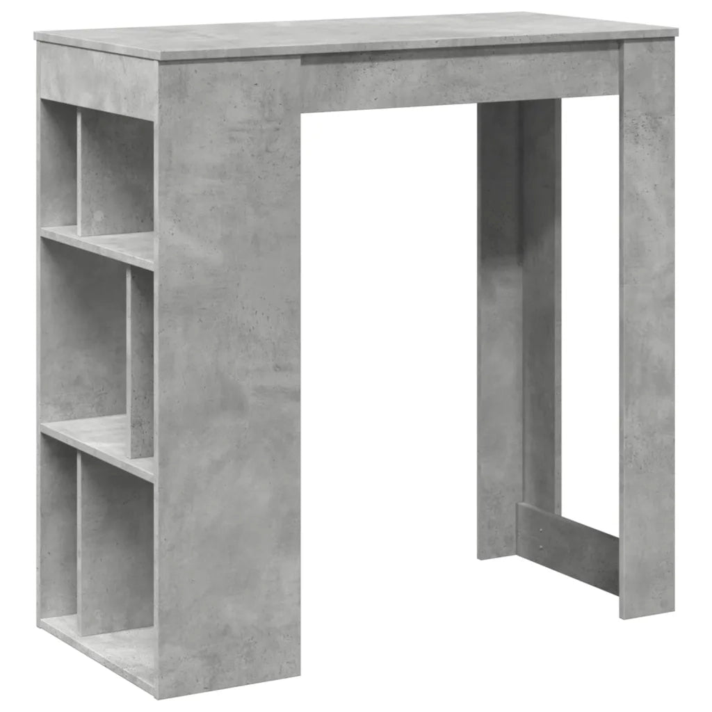 Tavolo Bar con Rastrelliera Grigio 102x50x103,5 cm Multistrato