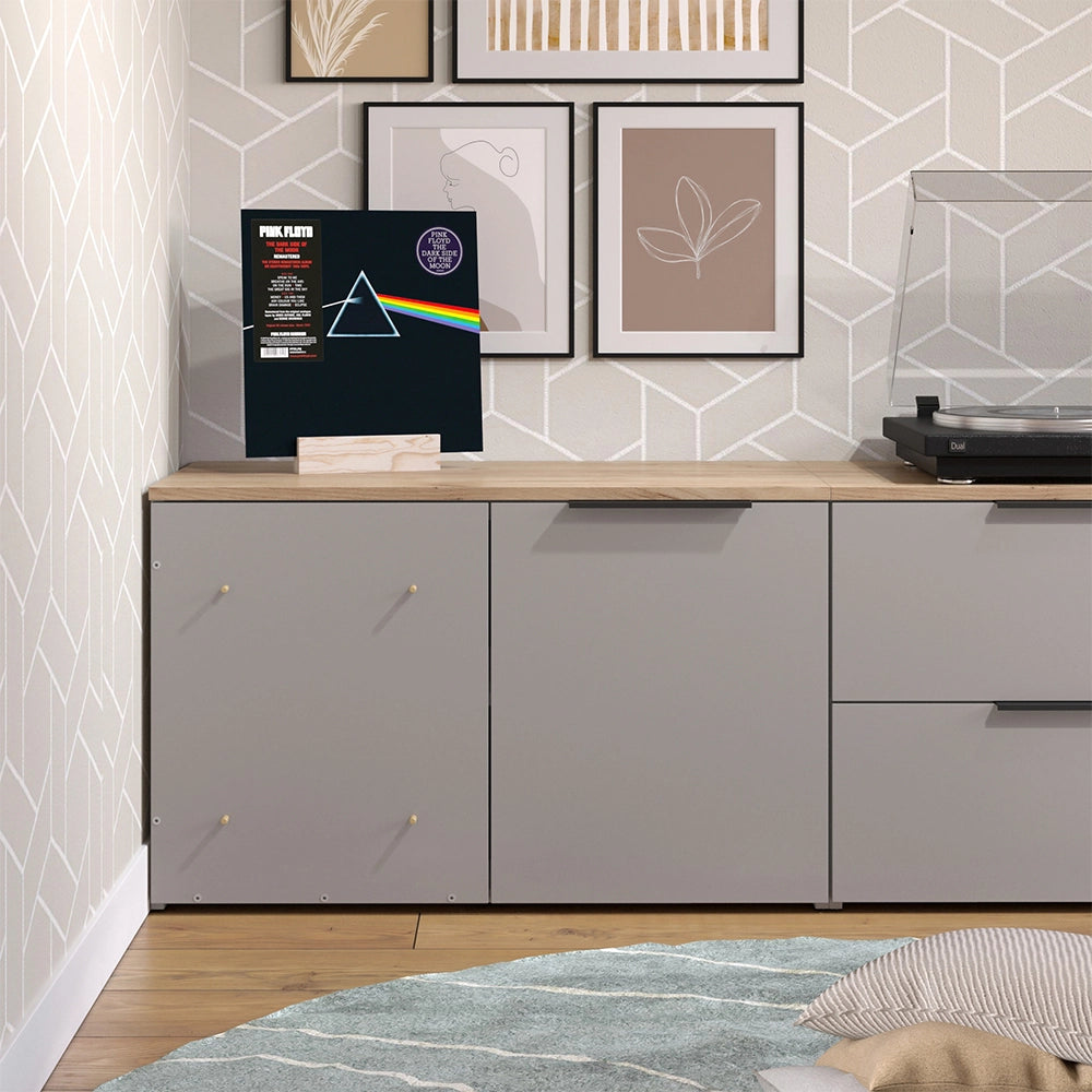 Vicco Credenza Grigio 80 x 50 cm con porta