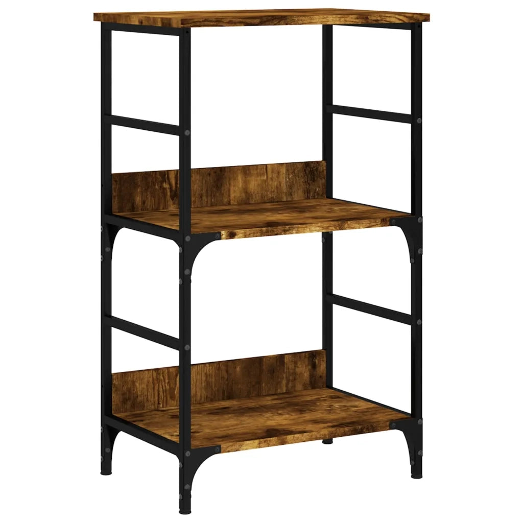 Libreria Rovere Fumo 50x33x82 cm in Legno Multistrato 835266