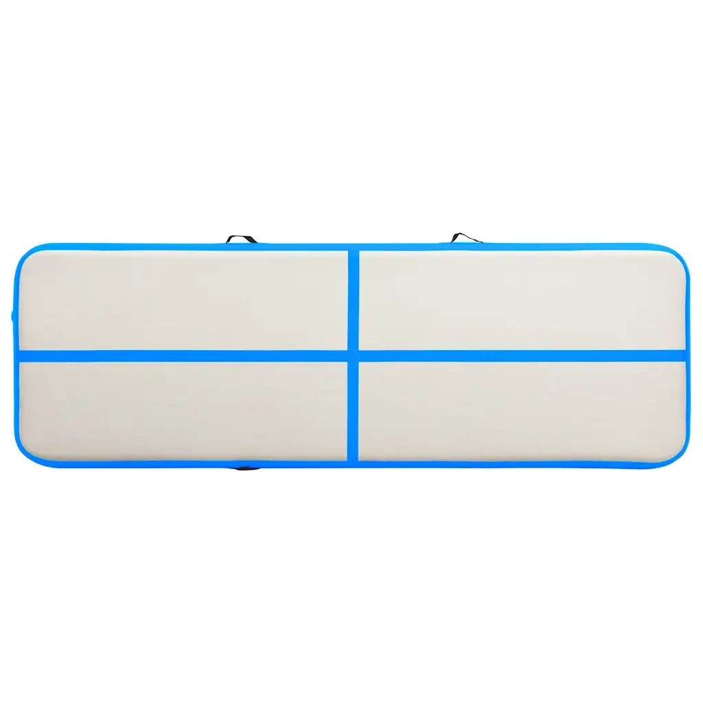 Tappetino Ginnastica Gonfiabile con Pompa 400x100x15cm PVC Blu cod mxl 67677