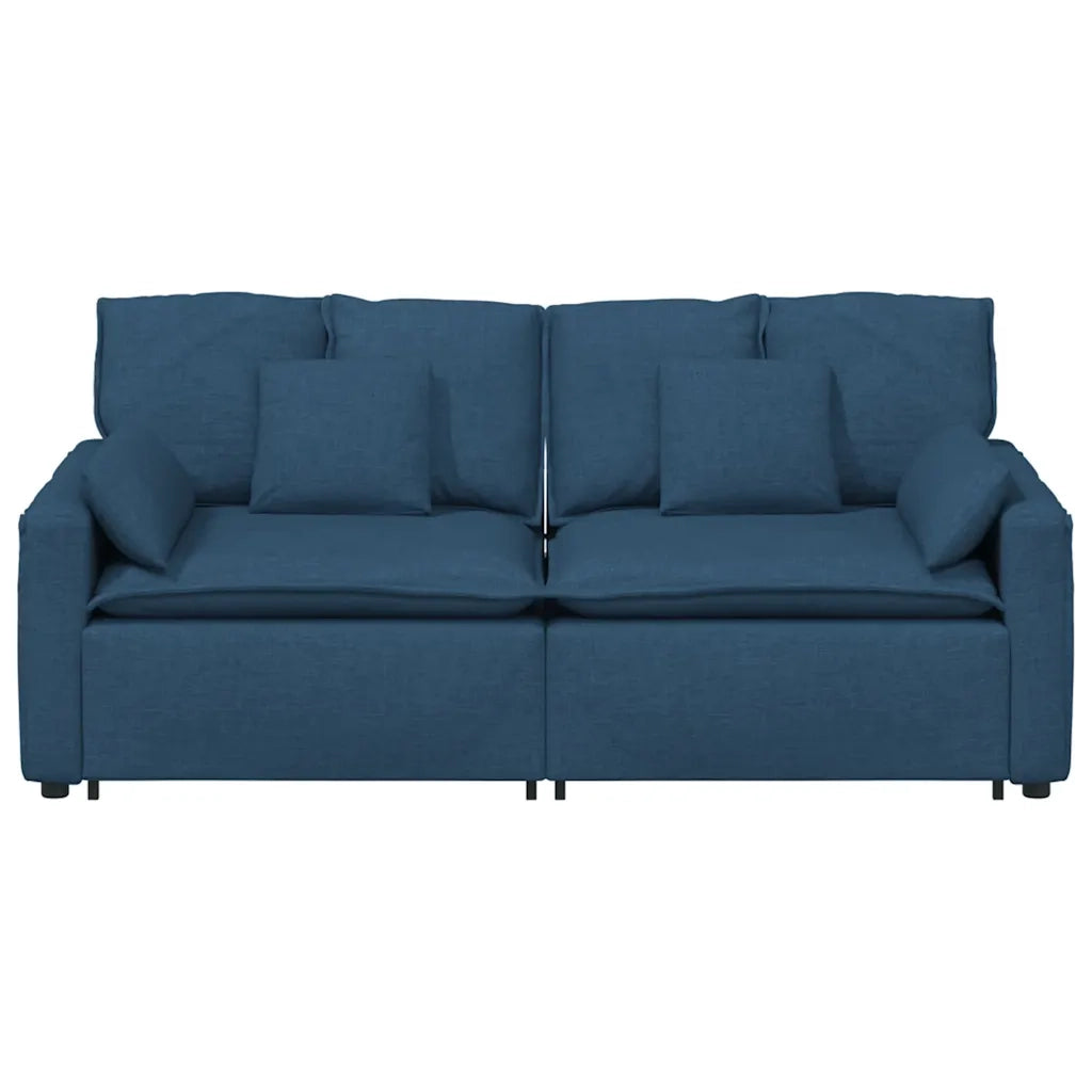 Divano Modulare con Cuscini Blu 3321124