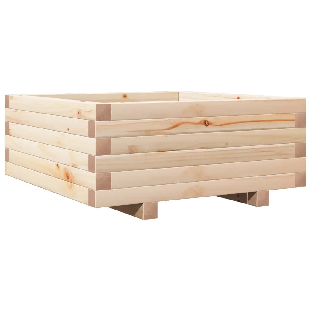 Fioriera da Giardino 60x60x26,5 cm in Legno Massello di Pino 847298