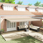 Tenda Retrattile Beige 600 × 300 cm Poliestere e Metallo 3331640