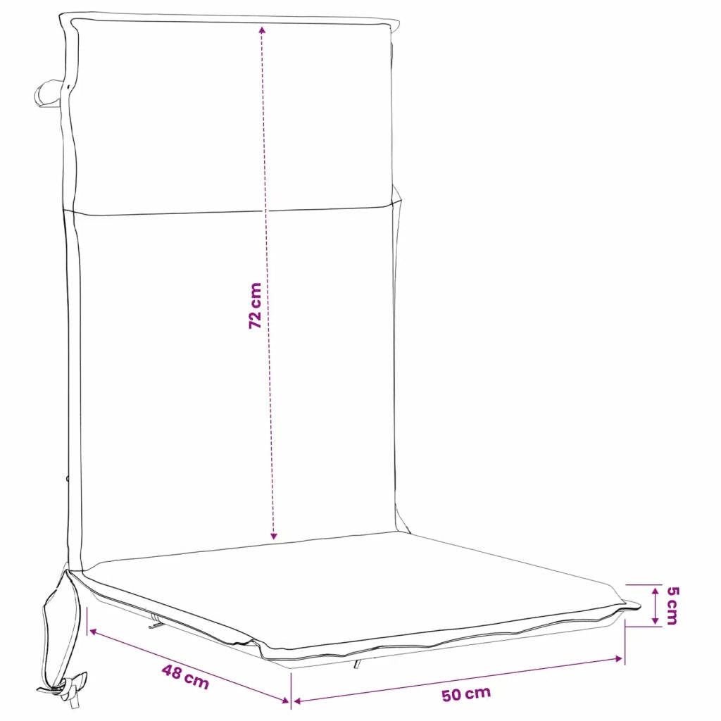 Cuscini Bhair Alto Schienale in 2 Pezzi GEMERT 2 pz Nero 945732