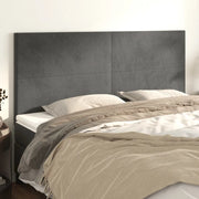 Testiera Grigio Scuro 200x5x118/128 cm Velluto 3116119