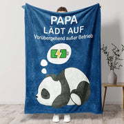 Regalo per il papà, coperta flanella come regalo per il papà, dono di compleanno e Natale per il padre, coperte blu (127*152 cm)