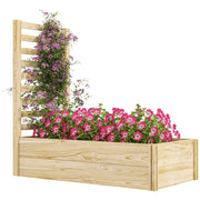 Fioriera con griglia per piante da giardino ¨C Minimal ¨C 115x60x110 cm effetto legno naturale