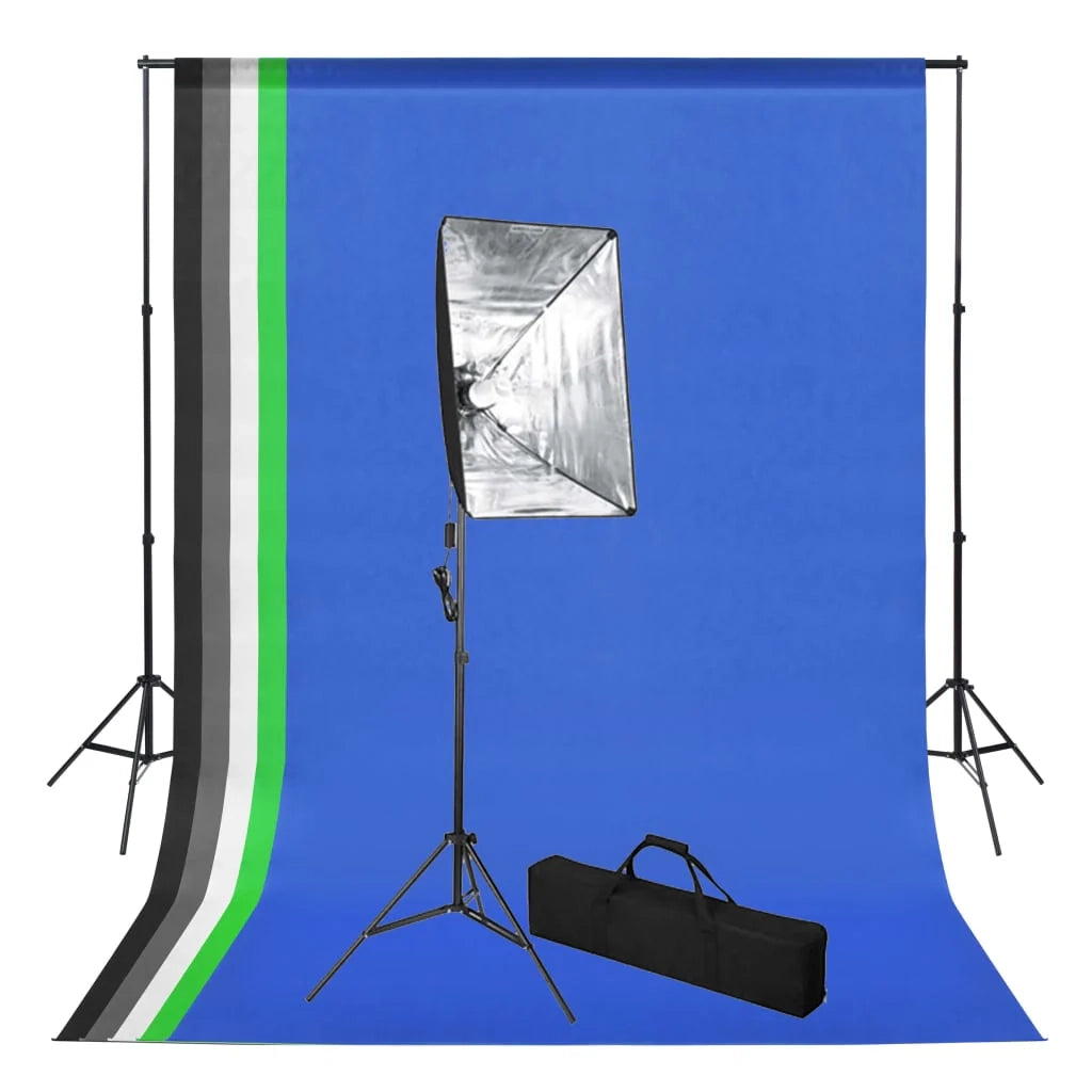 Kit studio fotografico professionale con 5 fondali e light box 02_0001487