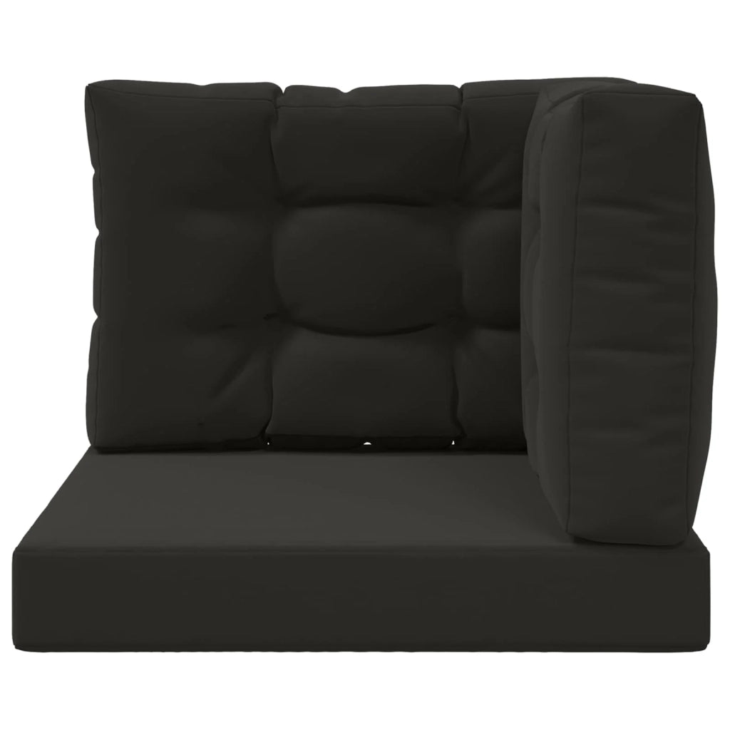 Cuscino per divano da esterno 3 pcs Nero Poliestere