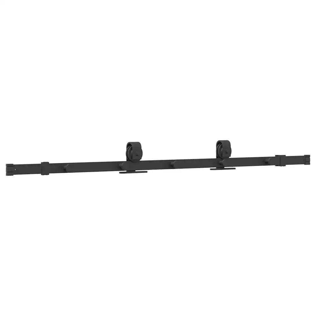 Kit di Binari per Porte Scorrevoli 152,5 cm Acciaio Nero CFW9964183