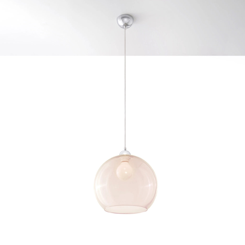 Lampada a sospensione Rotund vetro trasparente cromata 30cm