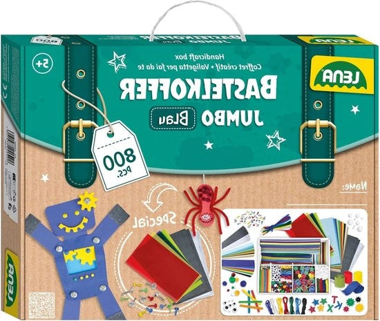 Borsa di creatività - materiale colorato, schiuma di gomma, carta, pomponi - adatto da 5 anni in su