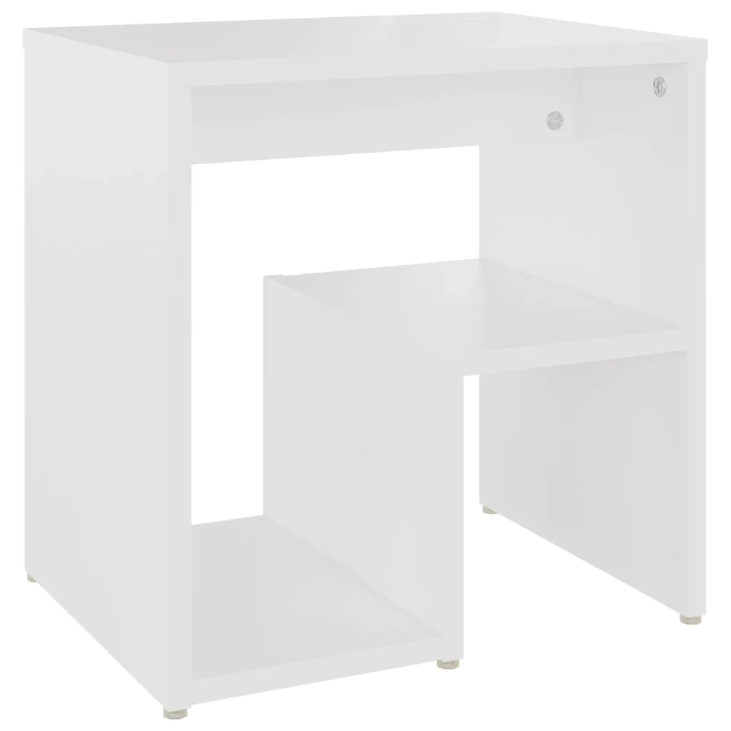 Comodini 2 pz Bianchi 40x30x40 cm in Legno Multistrato 806329