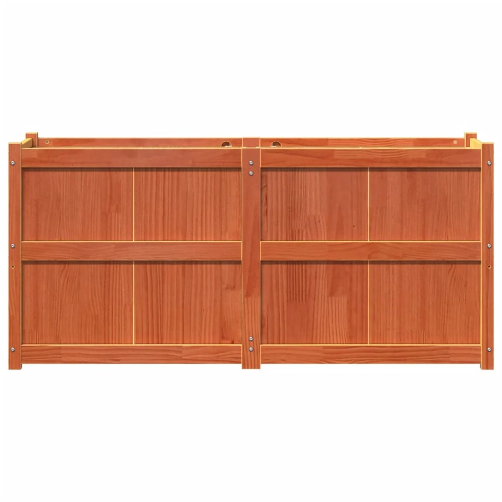 Vassoio per fioriera aiuola rialzata piante fiori terrazza giardino cera 150 x 50 x 70 cm legno di pino massiccio marrone 02_0038447
