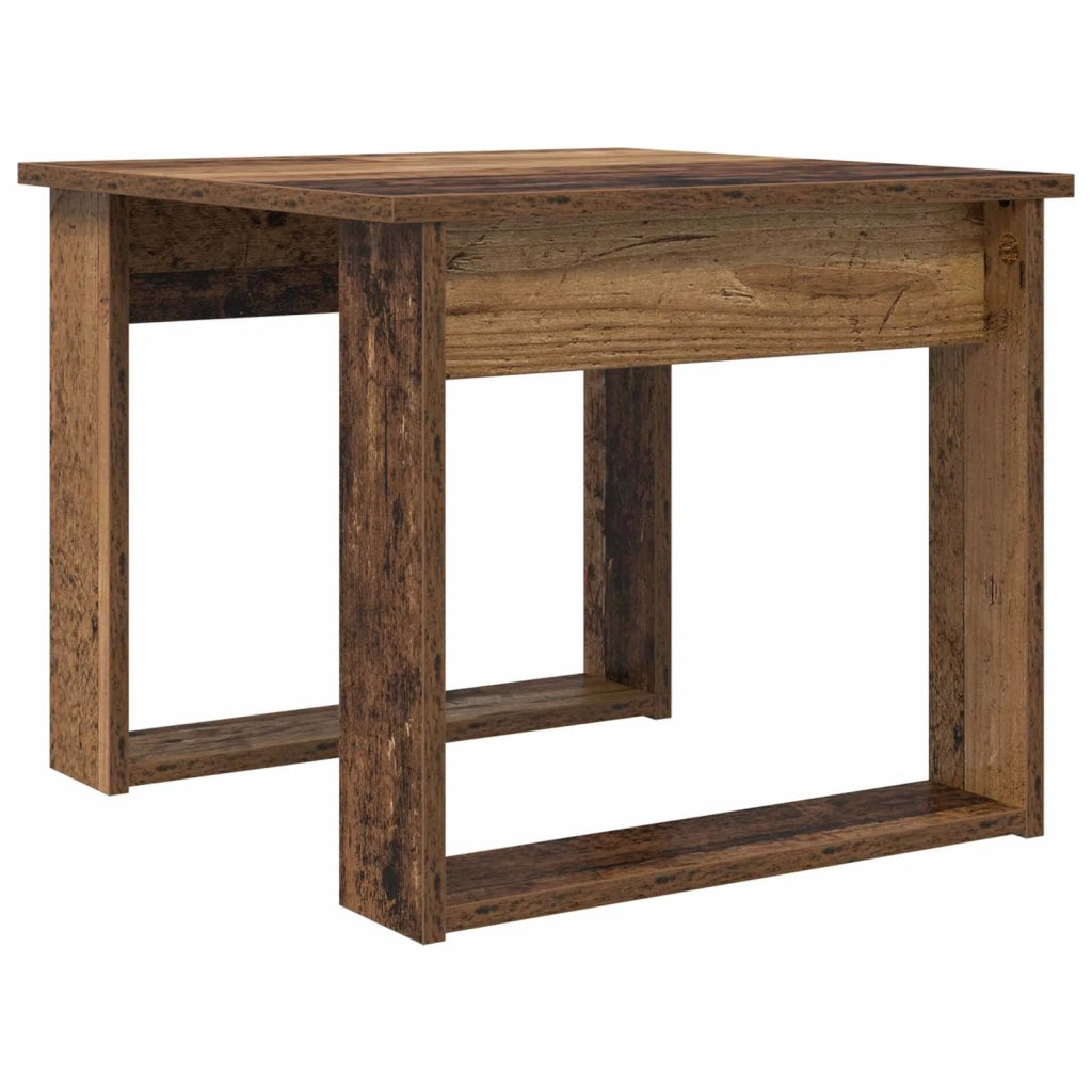 Set di 2 pz Tavolini da salotto | Tavolino da caff¨¨ | Tavolino da Soggiorno Legno vecchio Legno multistrato