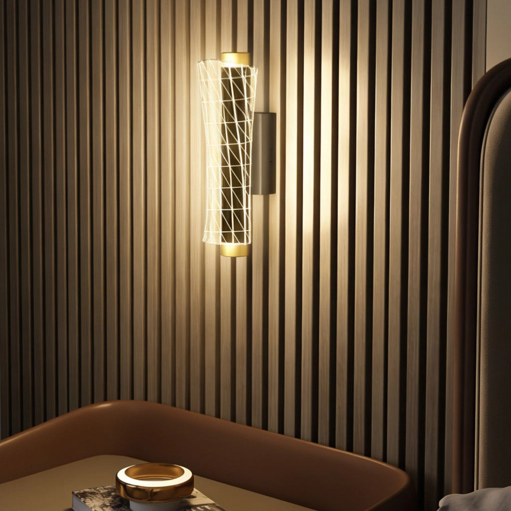 Lampada da parete LED ¨C zephmum ¨C Griglia design, dimmerabile, metallo nero