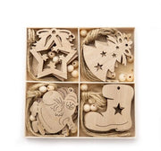 Decorazioni di Natale in legno - 20 pezzi - Decorazioni per albero di Natale - Kerstman/Kerstlaarzen/Sterren - Ornamenti - Avvertenza di sicurezza - Materiale in legno di alta qualità - Decorazioni per Natale