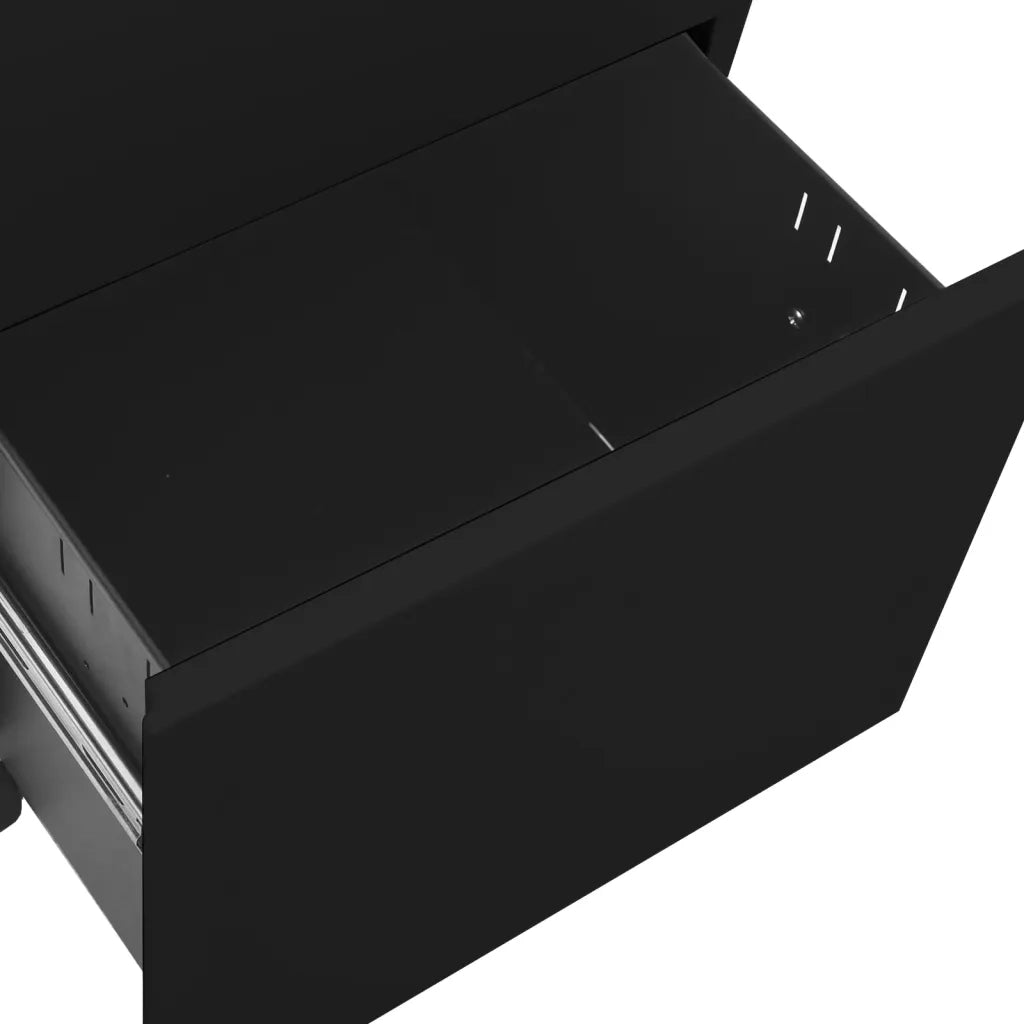 Schedario Mobile Nero 39x45x60 cm in Acciaio cod mxl 57341