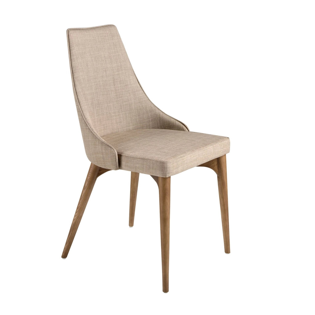 Sedia in tessuto marrone