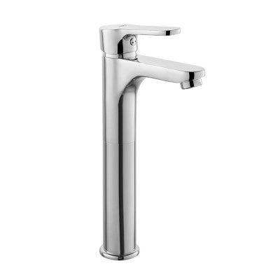 Set rubinetti lavabo alto e bidet cromati Paco piletta inclusa