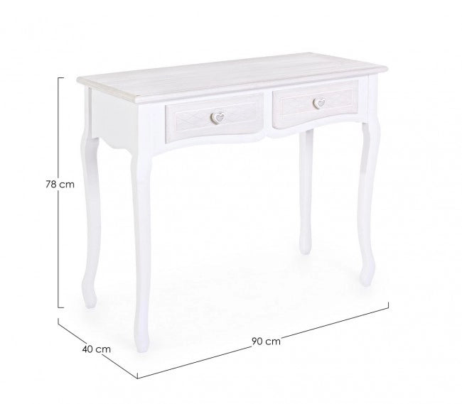 Consolle Legno Bianco Stile Classico da Interno - CAROLINE