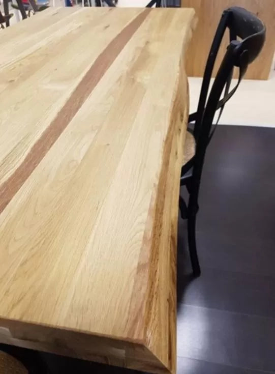 Tavolo massello nodo aperto 180x90 sp. 6 cm  fisso (801) - Mobili 2G