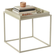 Lorsica, Tavolino da Salotto Forma Quadrato, 45x45x52h cm Bianco Crema