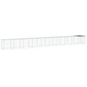 Recinto per pollaio con tetto 1003 x 98 x 90 cm in acciaio zincato antracite 02_0043969
