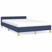 Letto matrimoniale | Letto per adulti | Giroletto senza Materasso Blu 120x190 cm in Tessuto