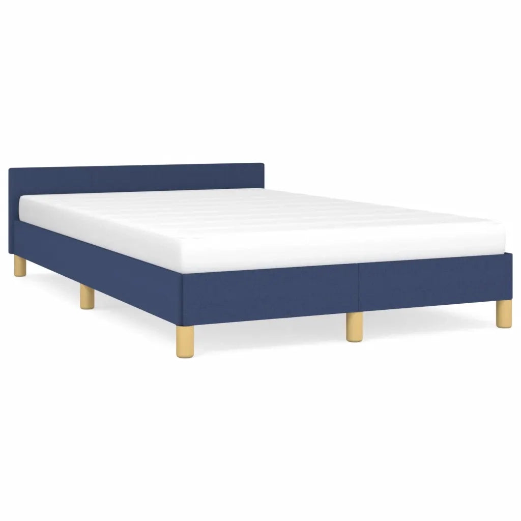 Letto matrimoniale | Letto per adulti | Giroletto senza Materasso Blu 120x190 cm in Tessuto