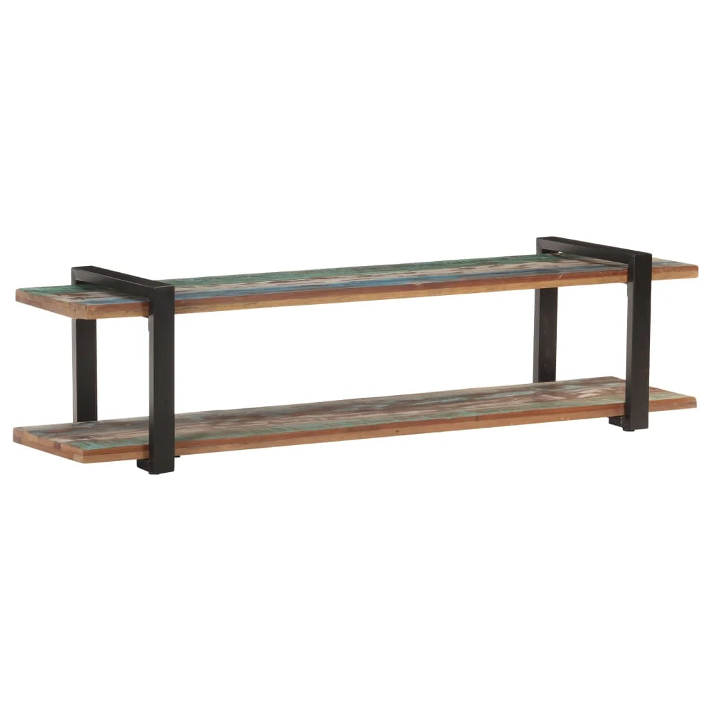 Mobile TV multimediale scaffale TV mobile TV sala da pranzo soggiorno camera da letto 160 x 40 x 40 cm legno massello di recupero marrone 02_0026072