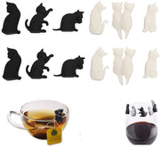 Marcatori per bicchieri 12 pezzi - Marcatori per vetro riciclabili - Pennarelli in silicone - Etichette per bicchieri - Antimicrobico - Dimensione 28 mm - Marcatori per vetro