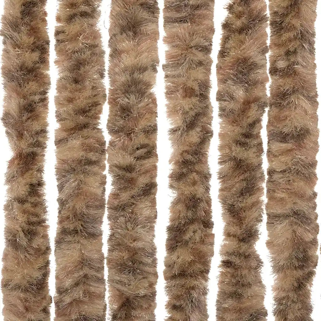 Tenda Antimosche Beige e Marrone Scuro 56x185 cm in Ciniglia CFW8423022