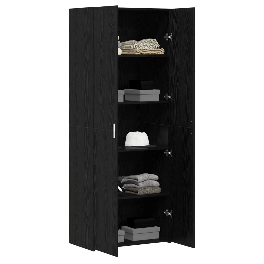 Credenza 2 pcs Rovere Nero 70 x 42,5 x 185 cm 3365590