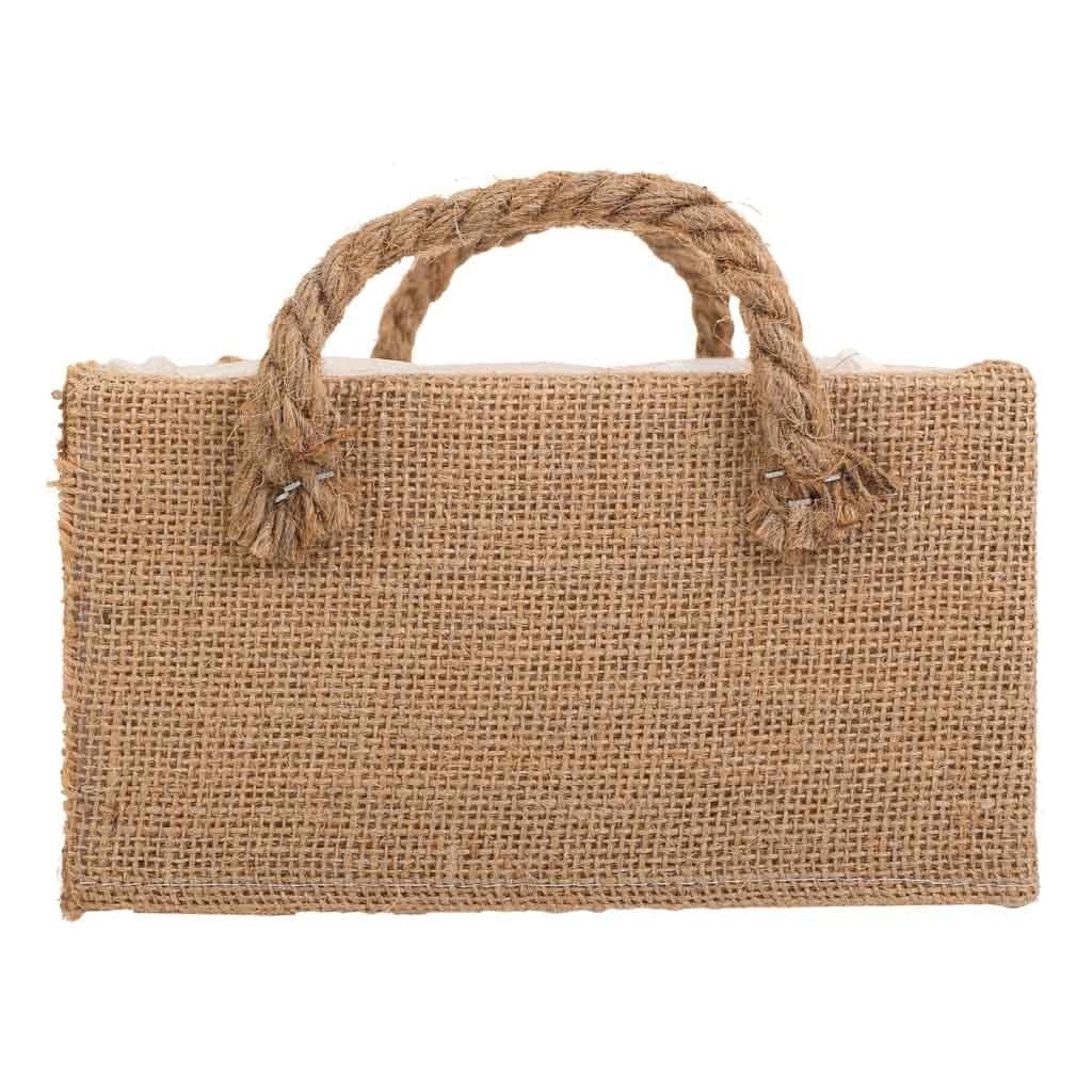 Cestino in filo di tessuto marrone 26x19x10h