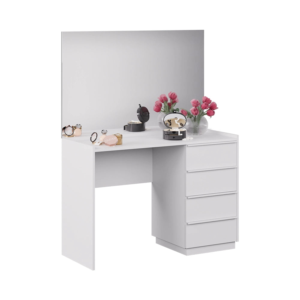 Vicco Tavolo da toeletta Bianco 110 cm con specchio