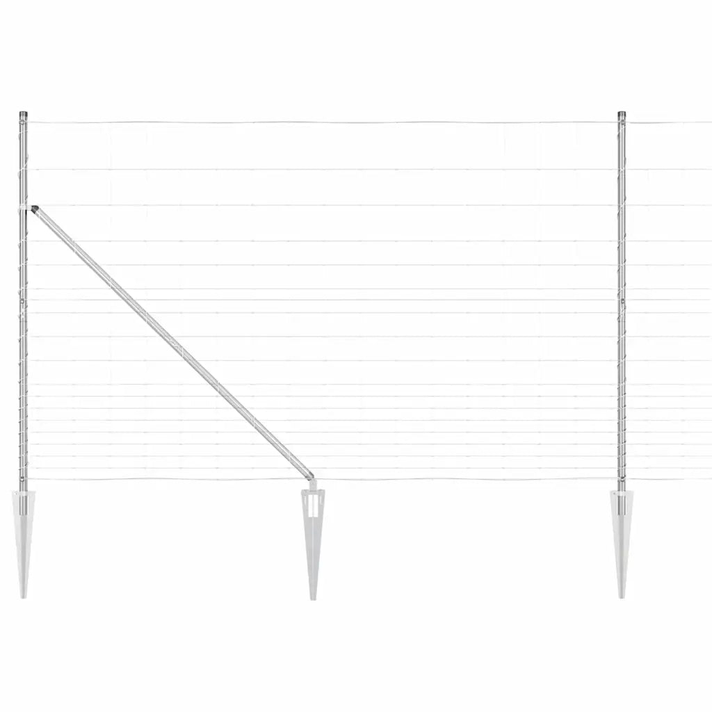 Palo della recinzione Zincato 25 x 1,5 m Acciaio